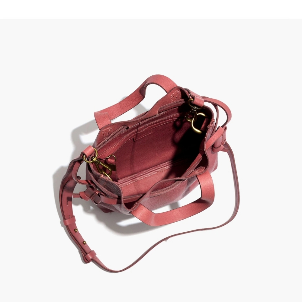 Madewell Small Drawstring Transport Leather Crossbody - Antique Rose 🌹 - Picture 3 of 16